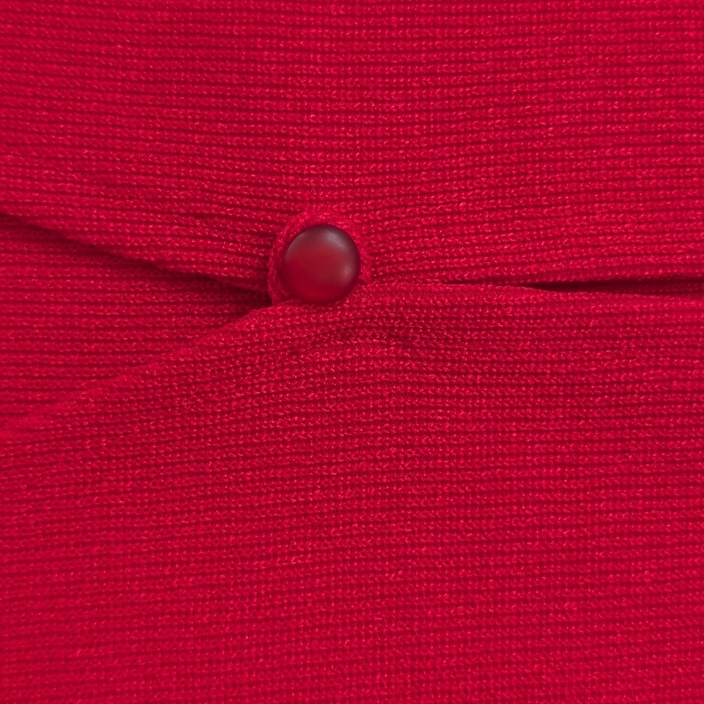 Vtg. Haberdashery by Leslie Fay Sportswear Mock Two-Piece Cardigan LP Red - Picture 8 of 15
